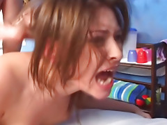 Teen has twat detailed shlong screwed